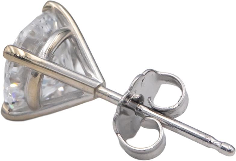 14k White Gold Jewelry Round Cut Diamond Stud Earrings 3.62CT