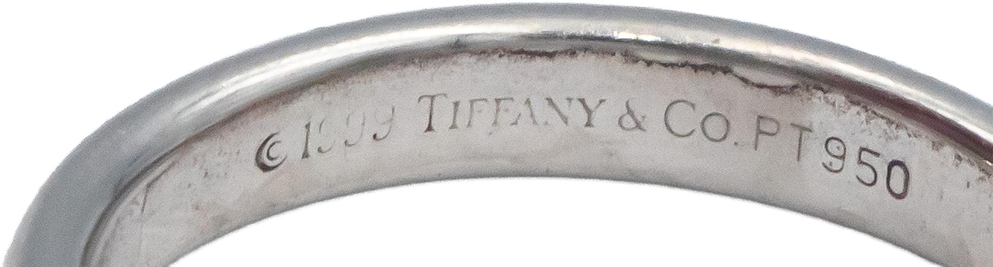 TIFFANY & CO. Platinum Jewelry Wedding Band Ring Size 5.25