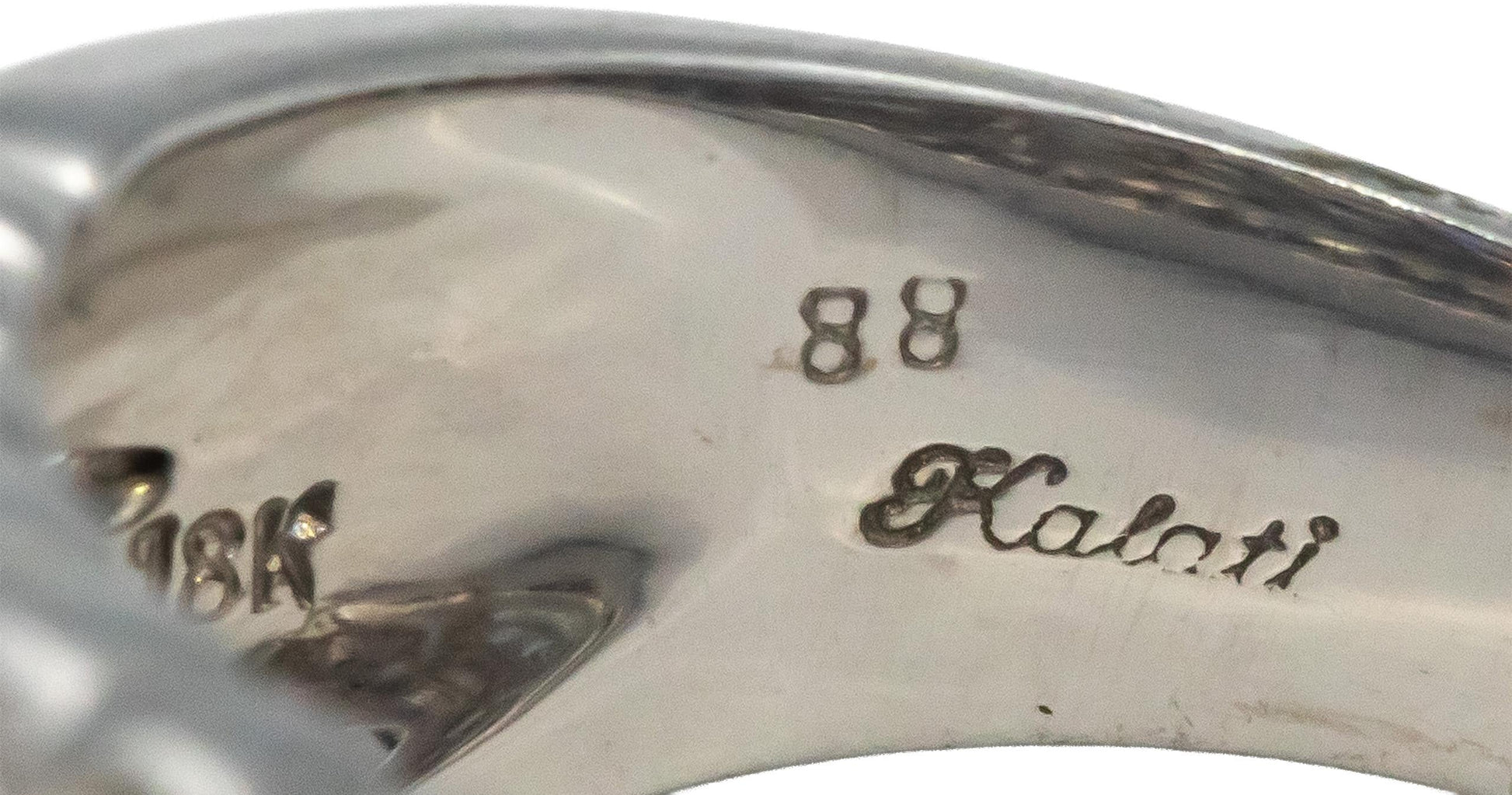 Designer 18k White Gold 1.51CT Diamond and Tanzanite Cocktail Ring Size 6.25