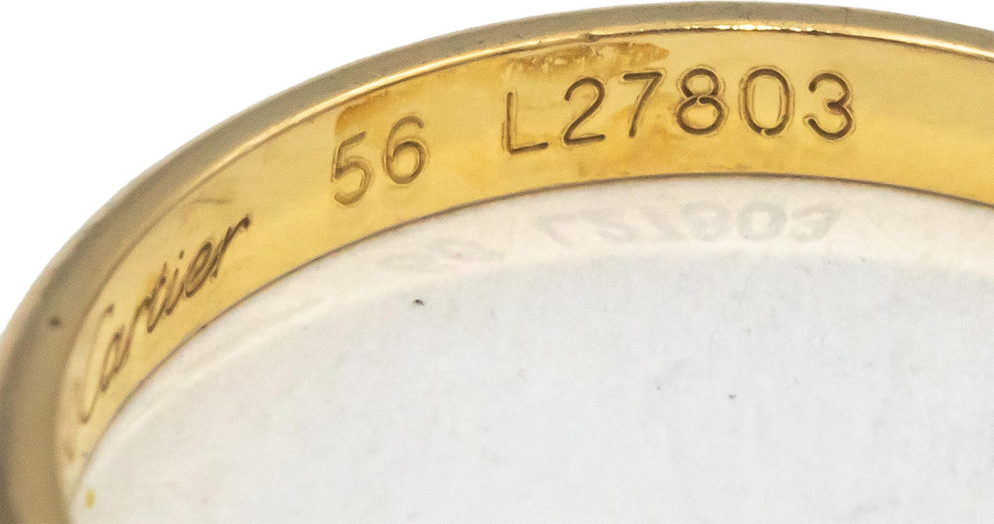 CARTIER 18k Yellow Gold 2.5mm Wide Band Ring Euro Size 56 Size 7.5