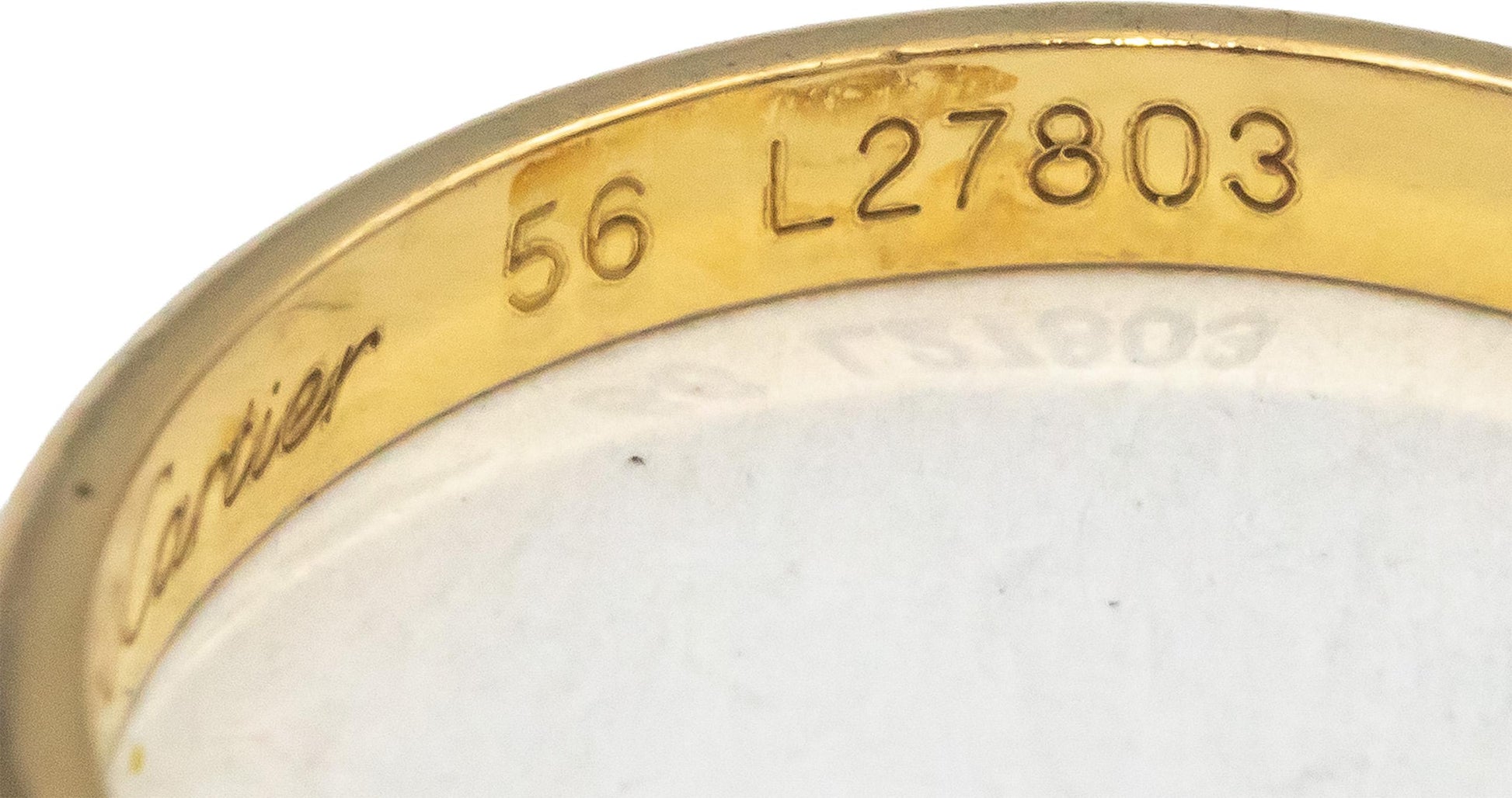CARTIER 18k Yellow Gold 2.5mm Wide Band Ring Euro Size 56 Size 7.5