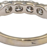 18k White Gold Round Diamond Four Stone Band Ring 0.56CT Size 5.75