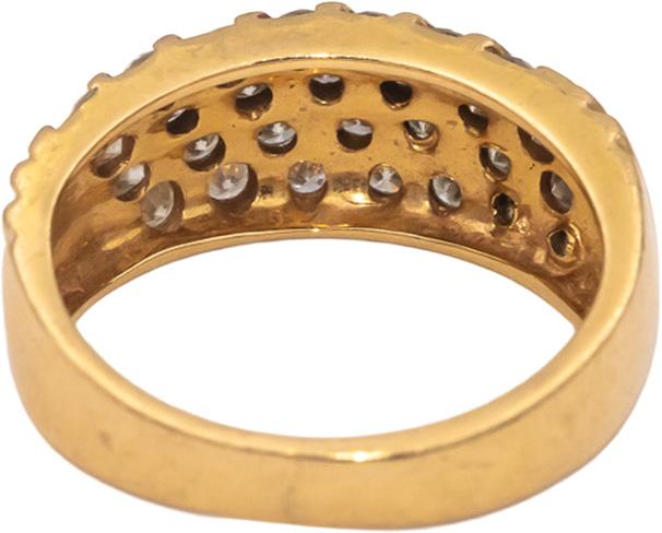 14k Yellow Gold Round Channel Set Diamond Band Ring 0.75CT Size 6