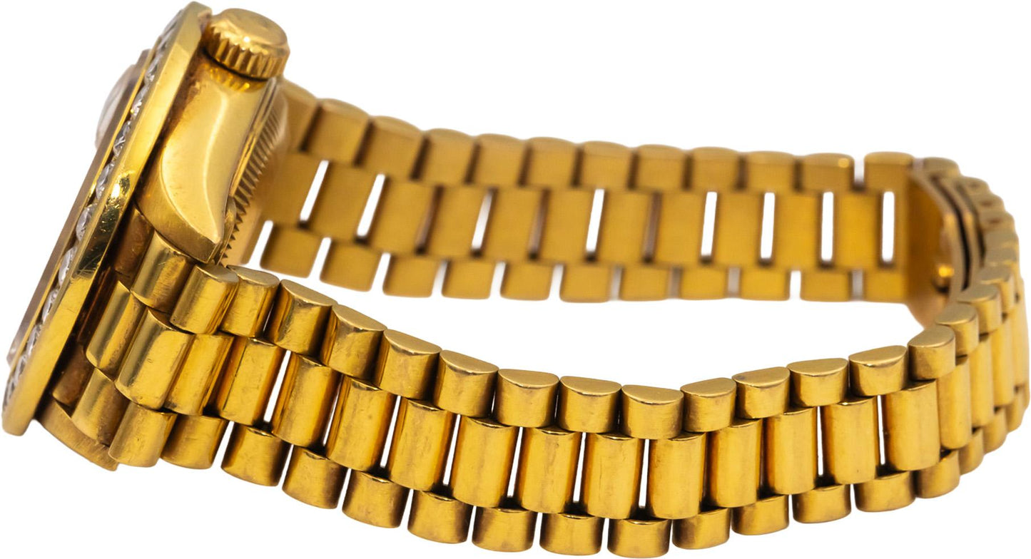 ROLEX 18k Yellow Gold 69178 Datejust Diamond & MoP Dial Automatic Watch 2.50CT