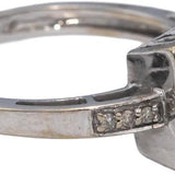 10k White Gold Round Diamond Cocktail Ring 0.25CT Size 8.25