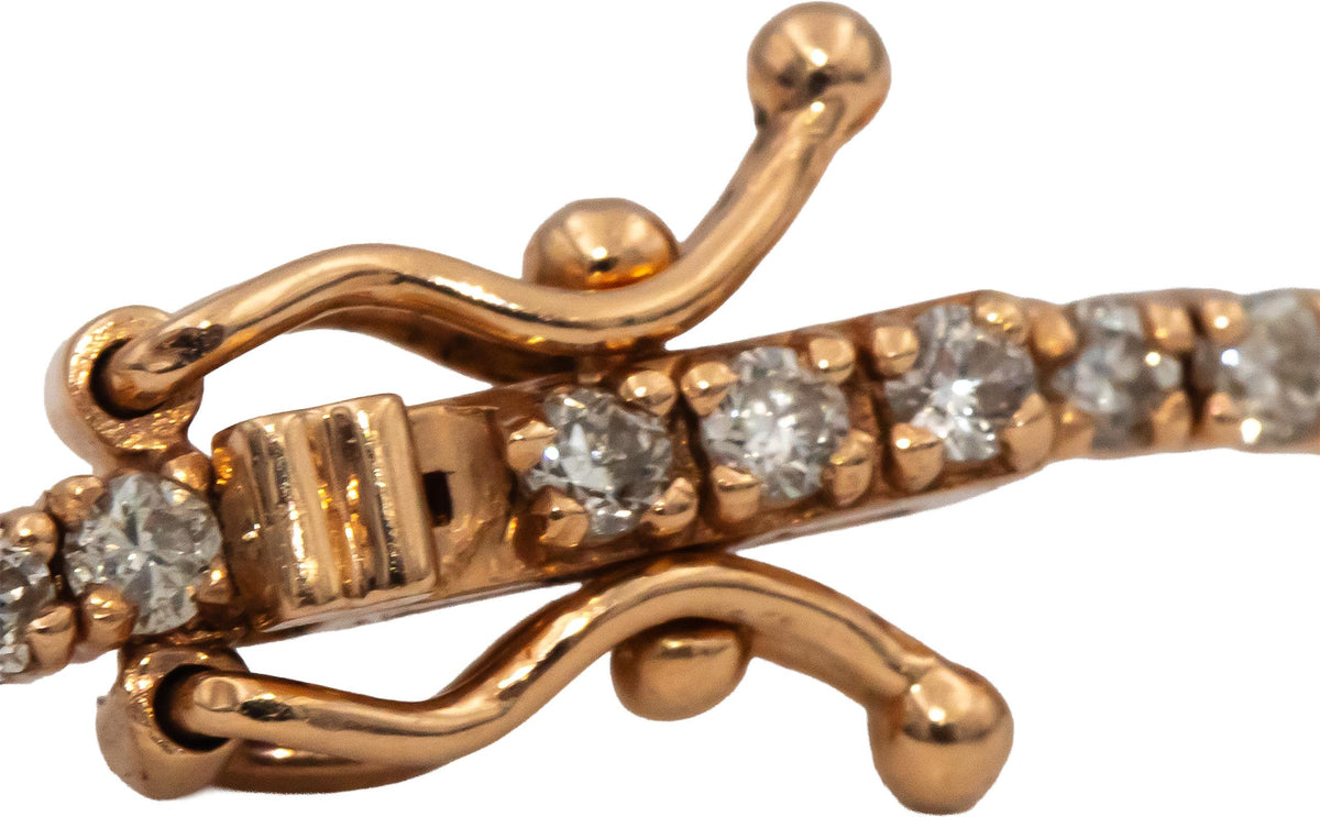 14k Rose Gold Round Diamond Tennis Bracelet 1.72CT