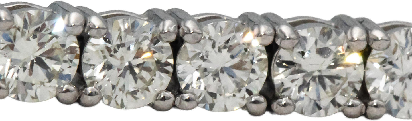 14k White Gold VS Round Diamond Tennis Bracelet 6.46CT