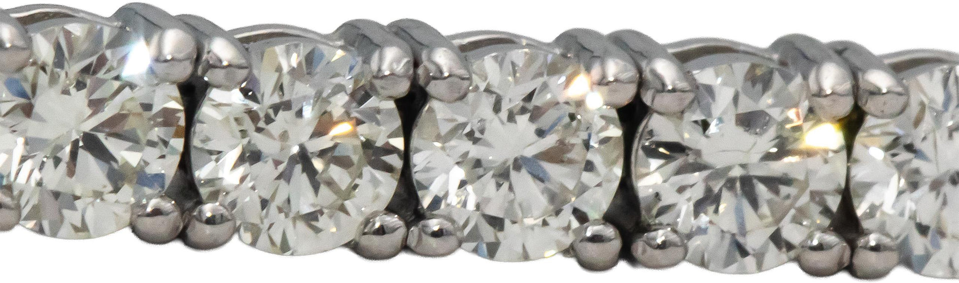 14k White Gold VS Round Diamond Tennis Bracelet 6.46CT