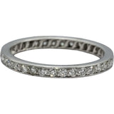 CARTIER Platinum VS Diamond Eternity Band Ring .75CT Size 7.5 w/ Papers