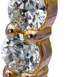 18k Rose Gold VS Round Diamond Inside Out Oval Hoop Earrings 8.13CT