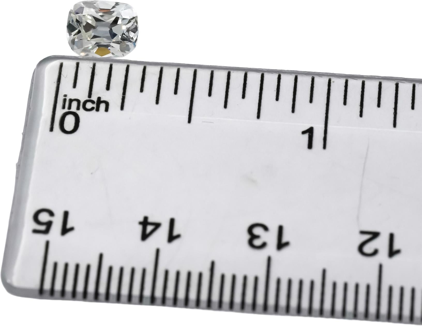 GIA Certified VS2 Clarity E Color Old Mine Cut Diamond Loose Stone 1.04CT