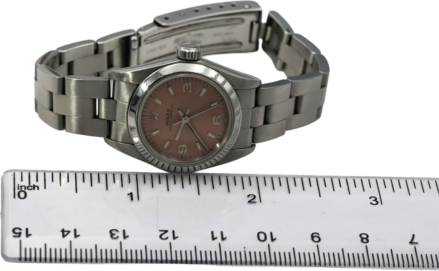 ROLEX Stainless Steel Oyster Perpetual 24 Ladies Watch w/ Papers Ref. 67180