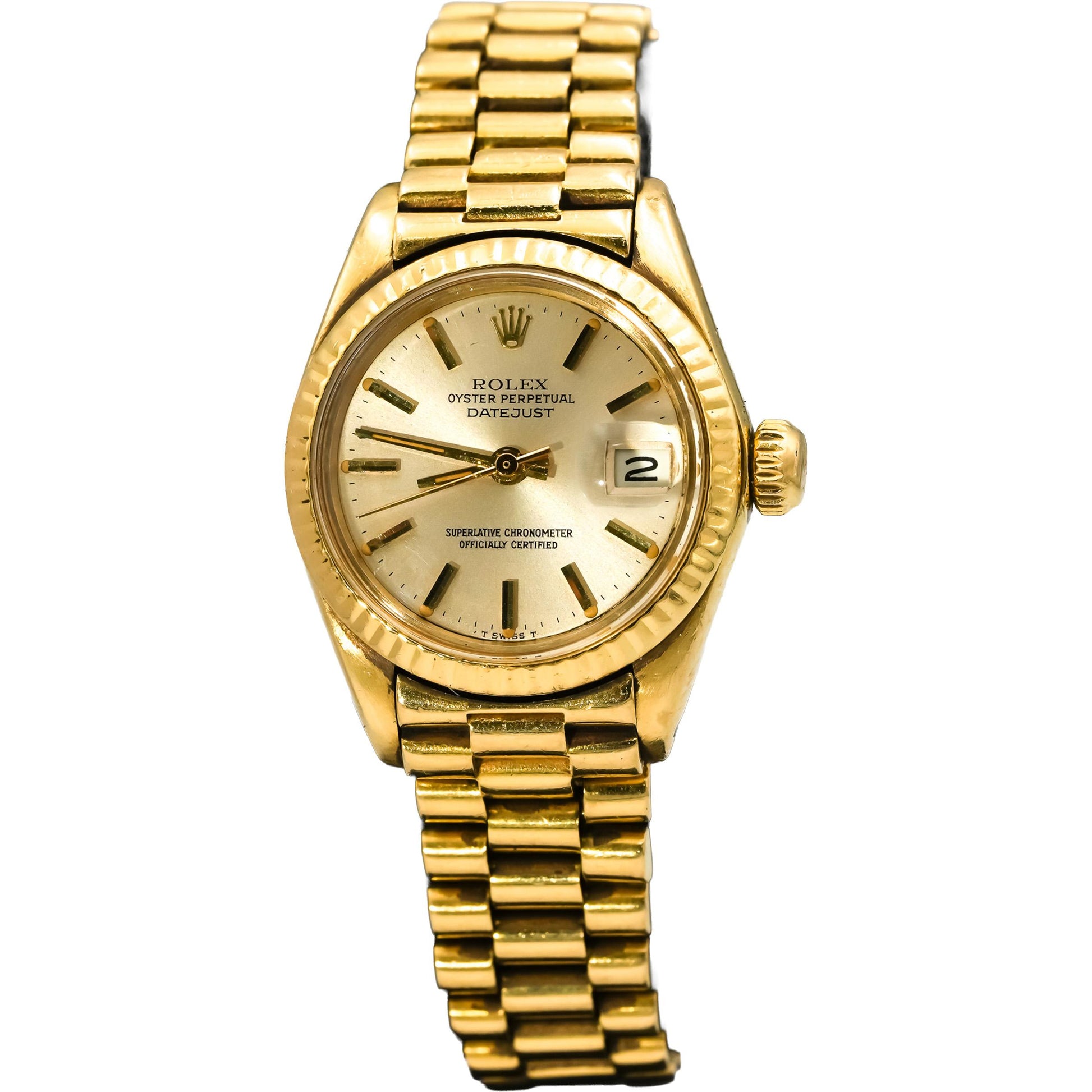 ROLEX Vintage 18k Yellow Gold Lady-Datejust Automatic Watch Ref. 6917