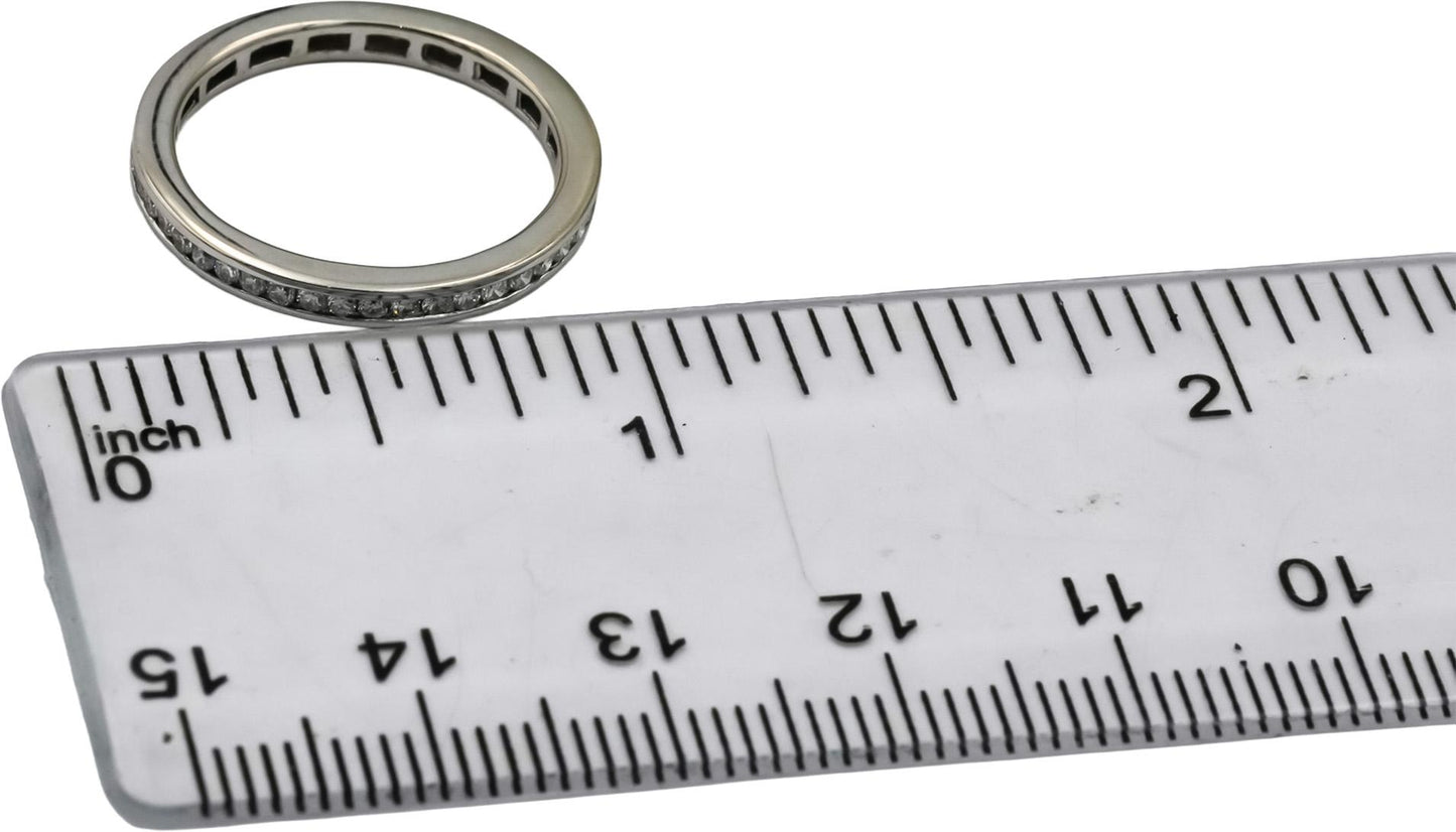14k White Gold VS Round Channel Set Diamond Eternity Band Ring 0.50CT Size 6.5