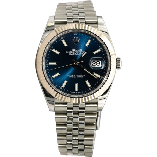 ROLEX Stainless Steel 18k Gold Datejust 41 Automatic Watch Ref. 126344 w/ Papers