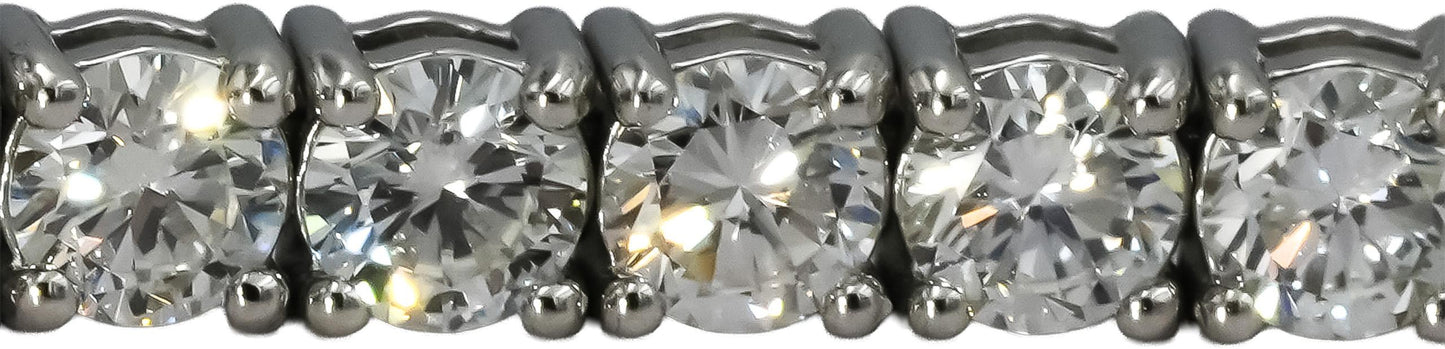 14k White Gold VS Round Lab-Grown Diamond Tennis Bracelet 7.16CT