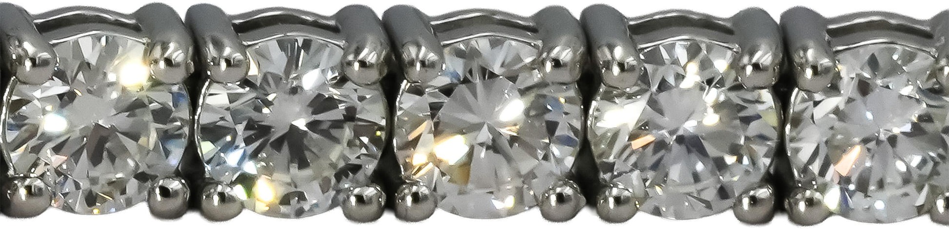 14k White Gold VS Round Lab-Grown Diamond Tennis Bracelet 7.16CT