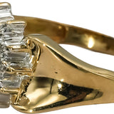 14k Yellow & White Gold Oval Cut Sapphire Ring 0.75CT Size 9 w/ Diamond Accents