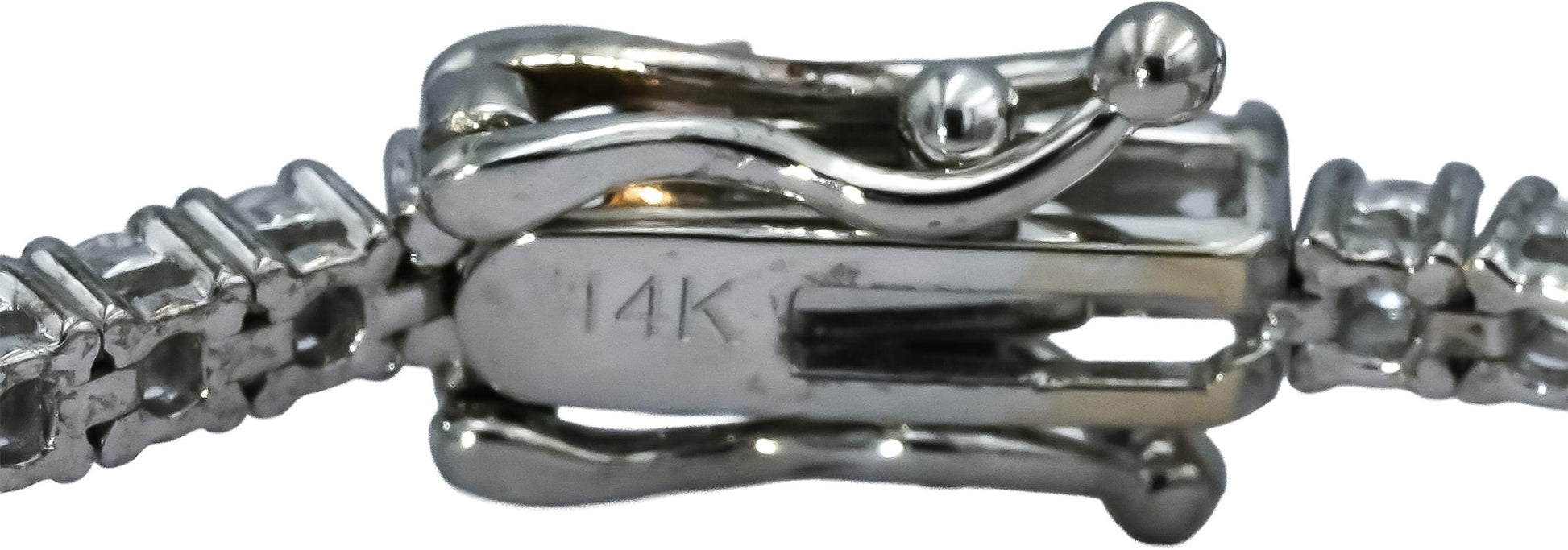 14k White Gold VS Round Diamond Tennis Bracelet 2.75CT