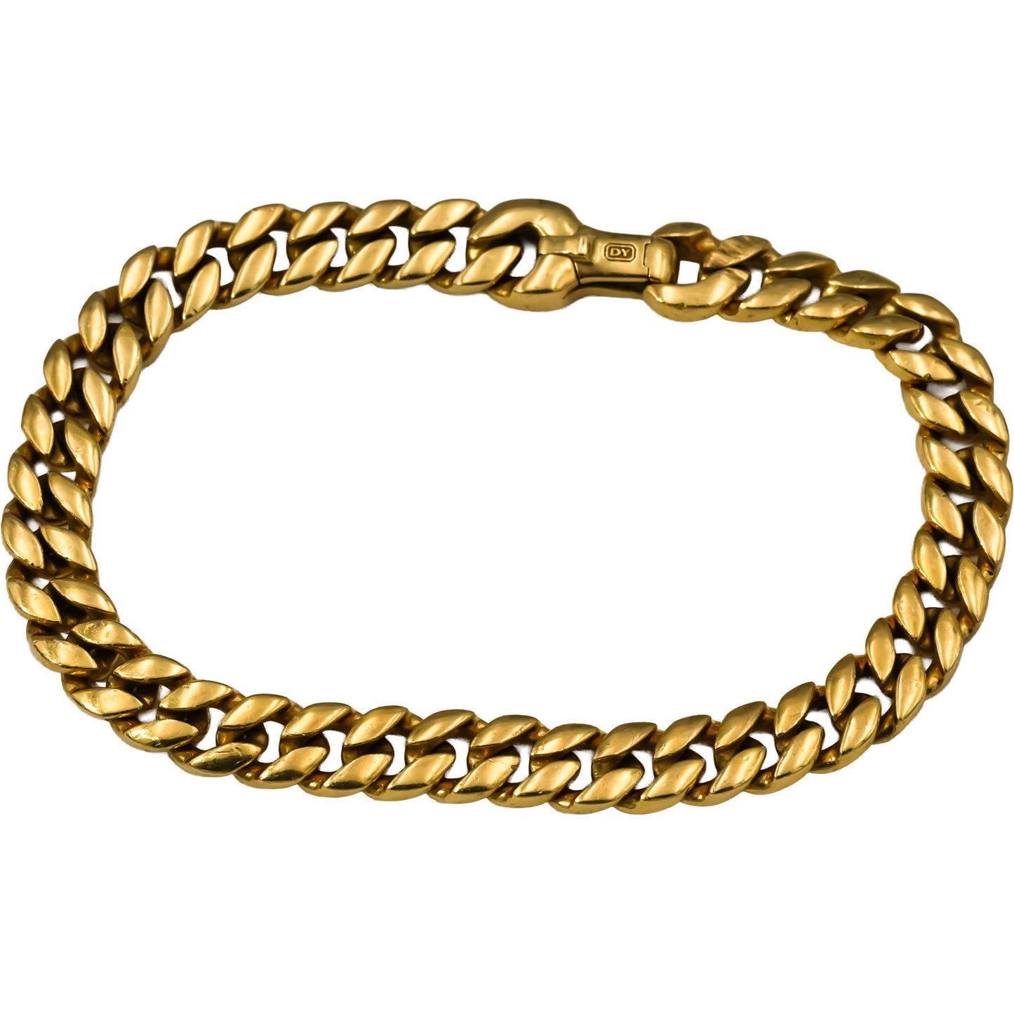 DAVID YURMAN 18k Yellow Gold 8mm Wide Cuban Link Bracelet w/ Box 17,500 Retail