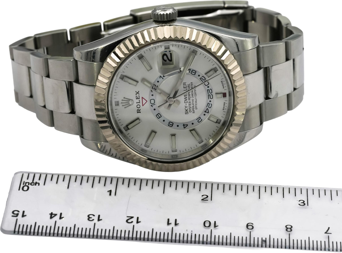 ROLEX 2018 Sky-Dweller Stainless Steel Automatic Watch w/ Card Ref 326934