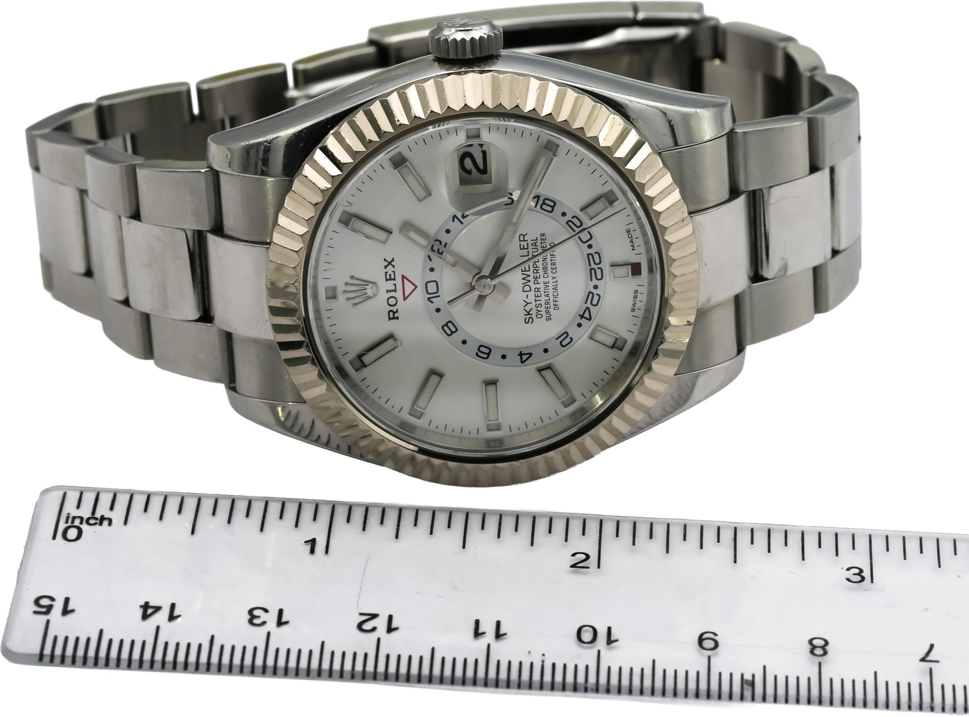 ROLEX 2018 Sky-Dweller Stainless Steel Automatic Watch w/ Card Ref 326934