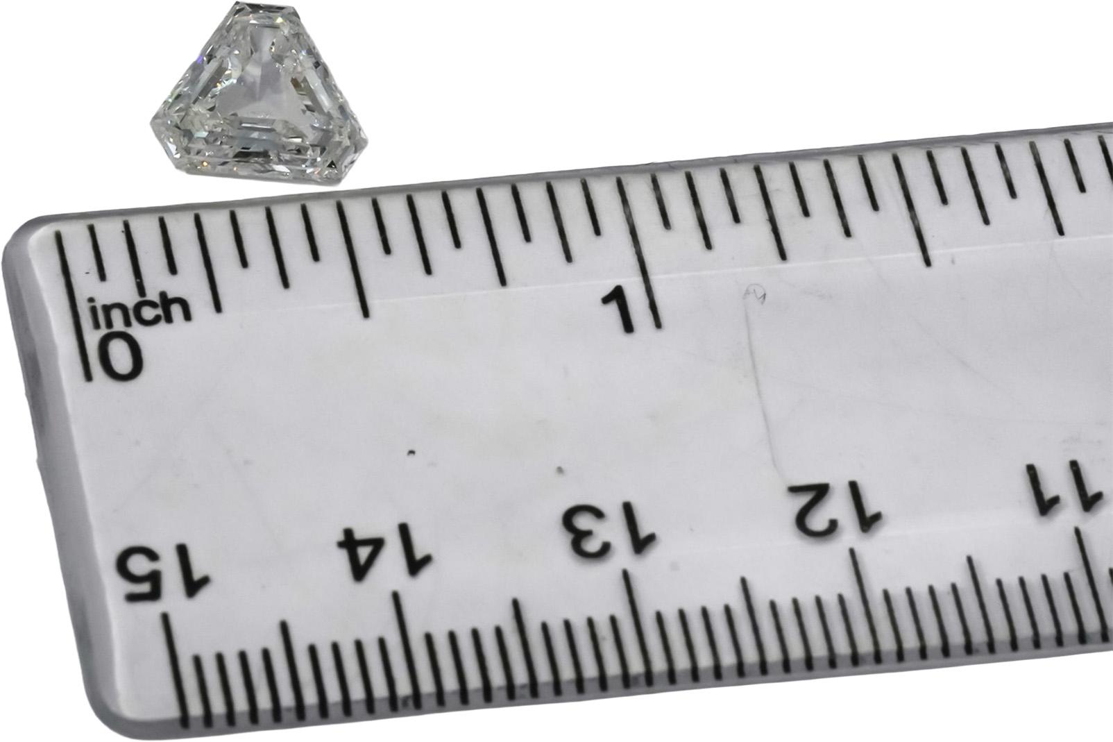 GIA SI2/F Cut Cornered Trillion Step Cut Natural Diamond Loose Stone 2.07CT