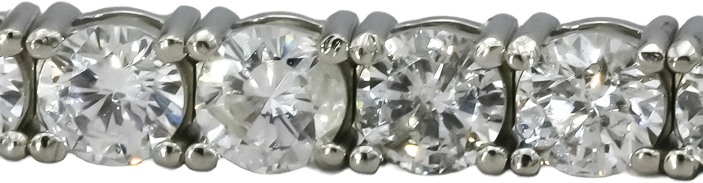 Platinum Round Natural Diamond Tennis Bracelet 7.80CT