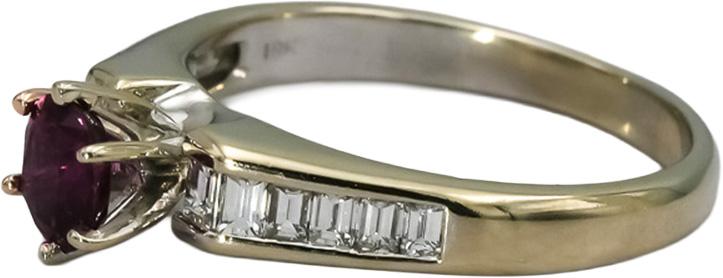 18k White Gold VS Diamond and Ruby Cocktail Ring 1.26CT Size 7.25
