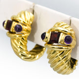 DAVID YURMAN 14k Yellow Gold Assorted Gemstone Renaissance Shrimp Earrings