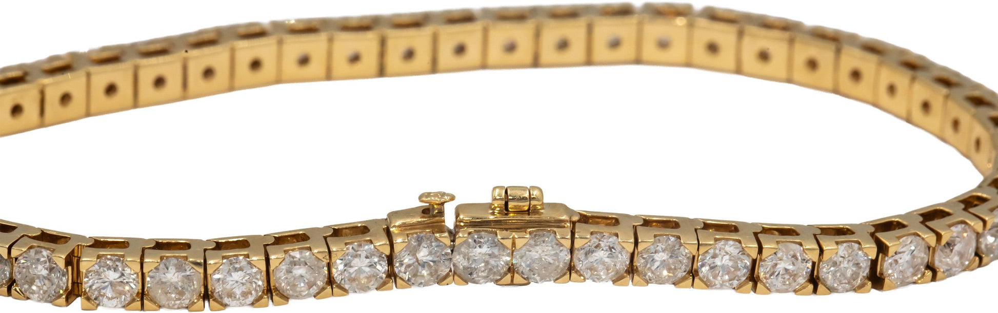 14K Yellow Gold Jewelry Round Cut Diamond Tennis Bracelet 10.0CT