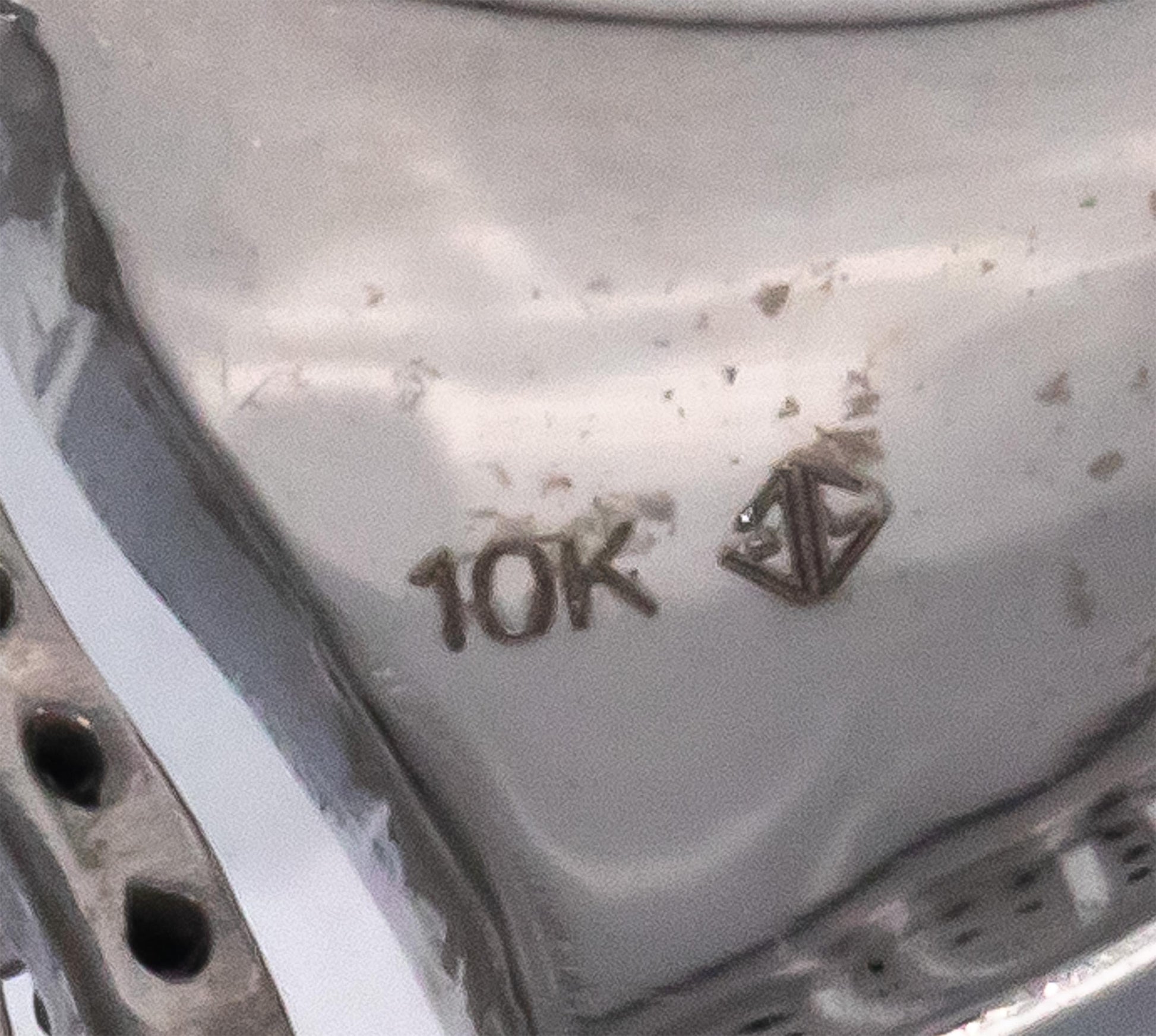 10k White Gold 0.50CT White and Black Diamond Wide Band Ring Size 7