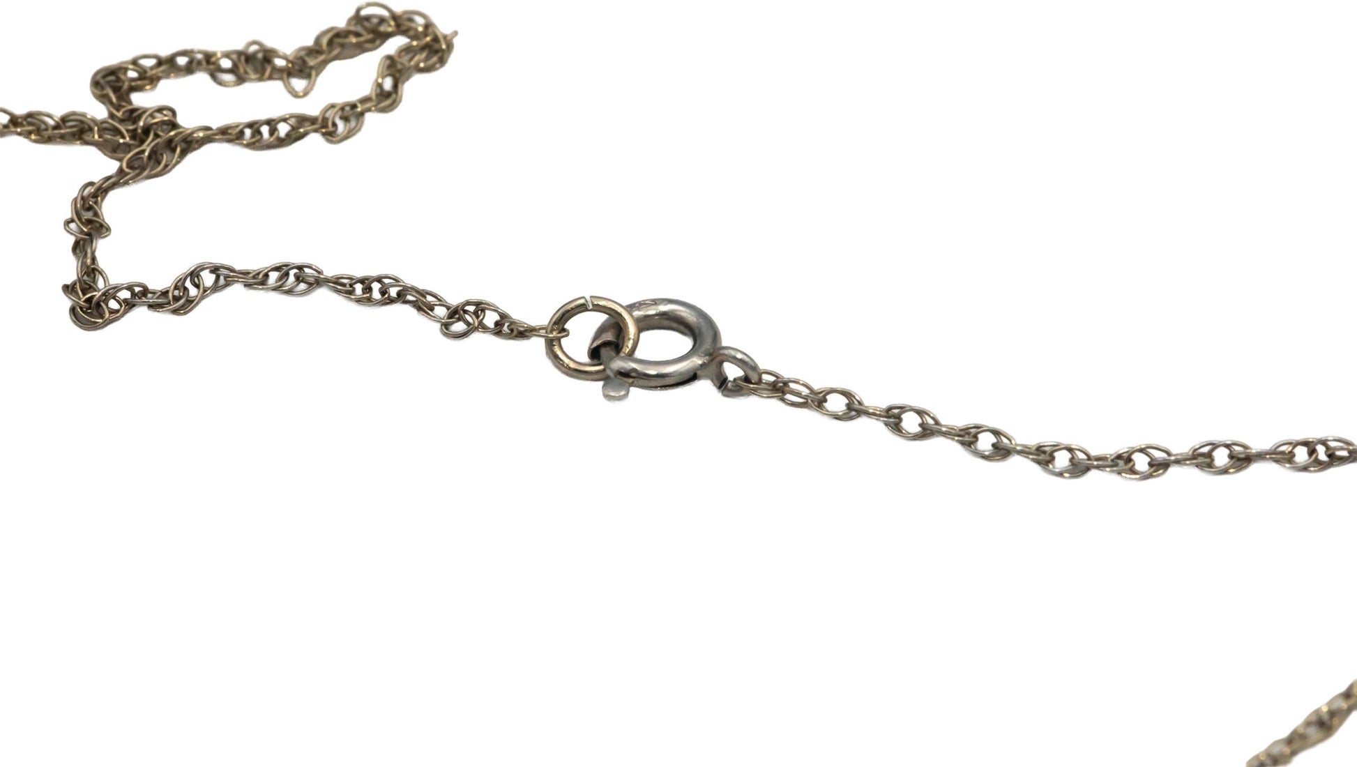 14k White Gold 0.49CT Diamond and Ruby Flower Pendant Chain Necklace