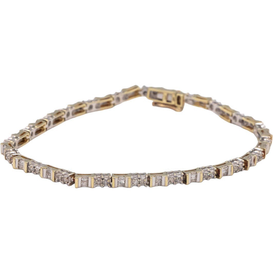 10k Yellow Gold Jewelry 0.90CT Diamond Tennis Bracelet