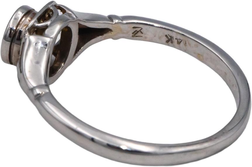 14k White Gold Jewelry 0.40CT Diamond Ring w/ 0.35CT Center Size 6
