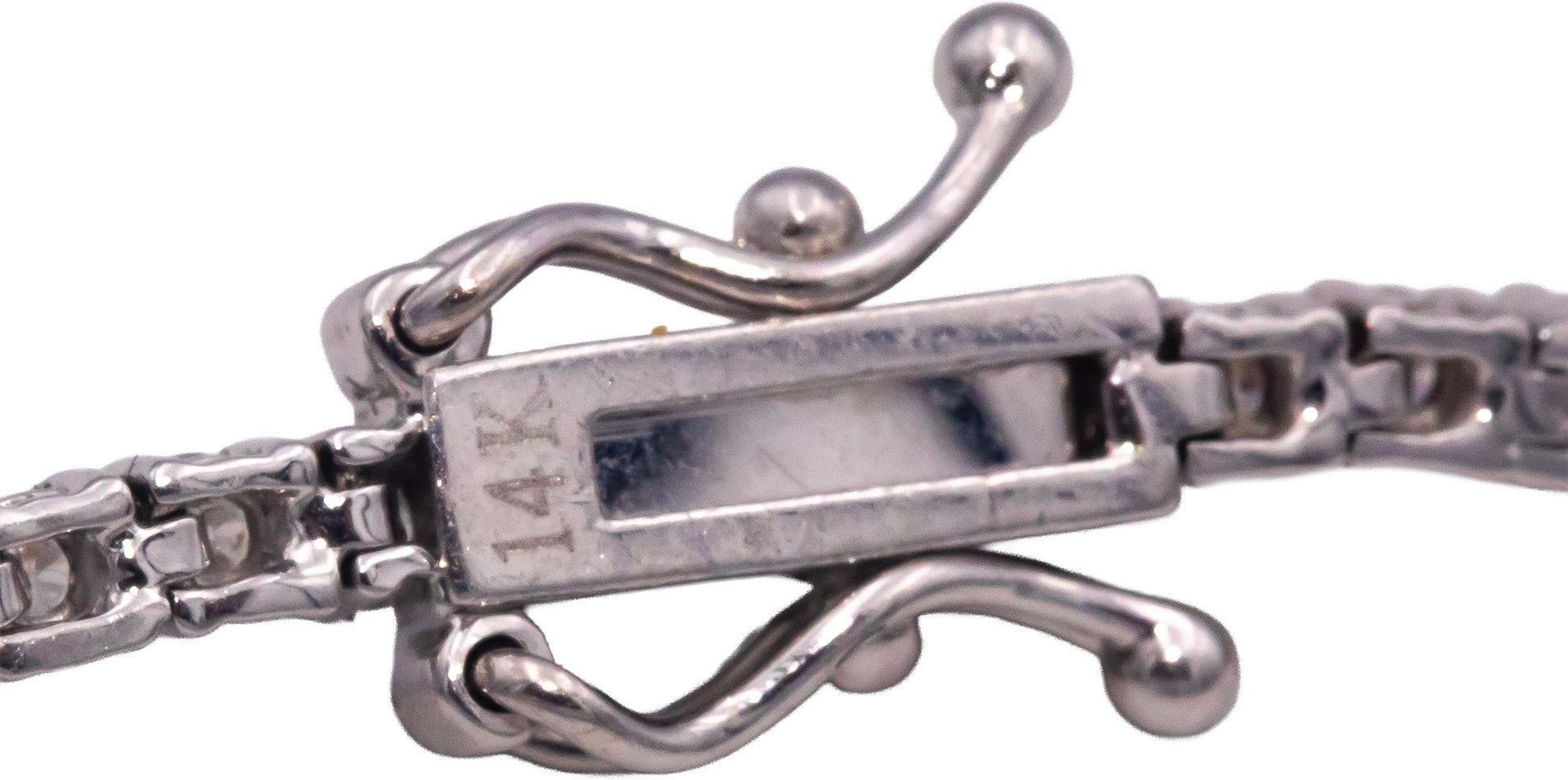 14k White Gold Jewelry 2.05CT Round Cut Diamond Tennis Bracelet
