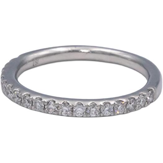 Platinum 0.40CT VS Round Cut Diamond Anniversary Band Ring Size 4.5
