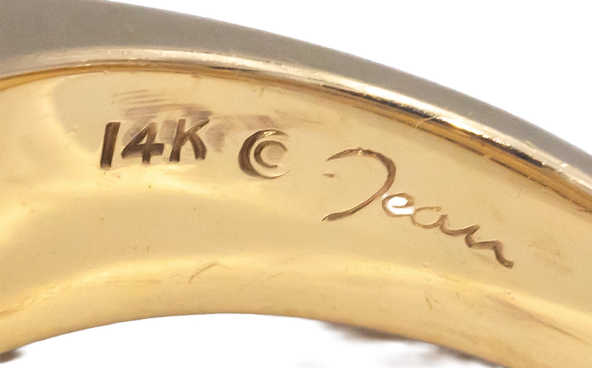 Designer 14k Yellow Gold Fancy Cut Orange Gemstone Ring Size 7.75