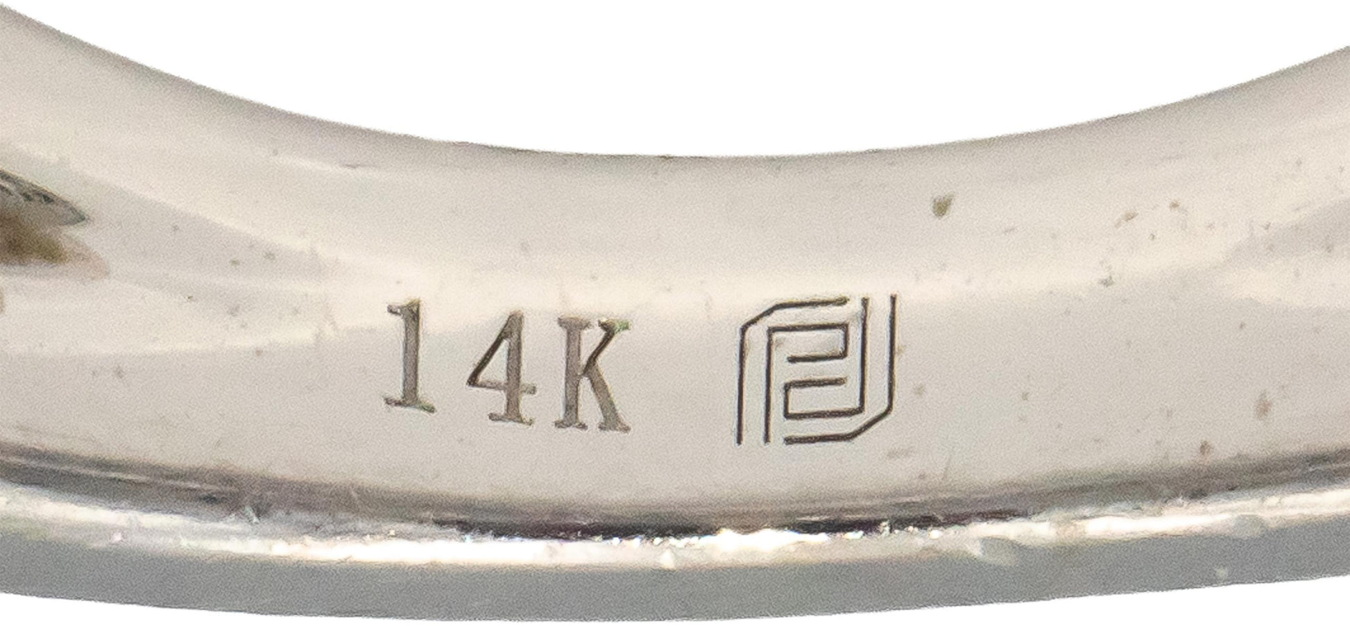 14k White Gold 1.0CT VS Round Cut Diamond Crossover Band Ring Size 7.25