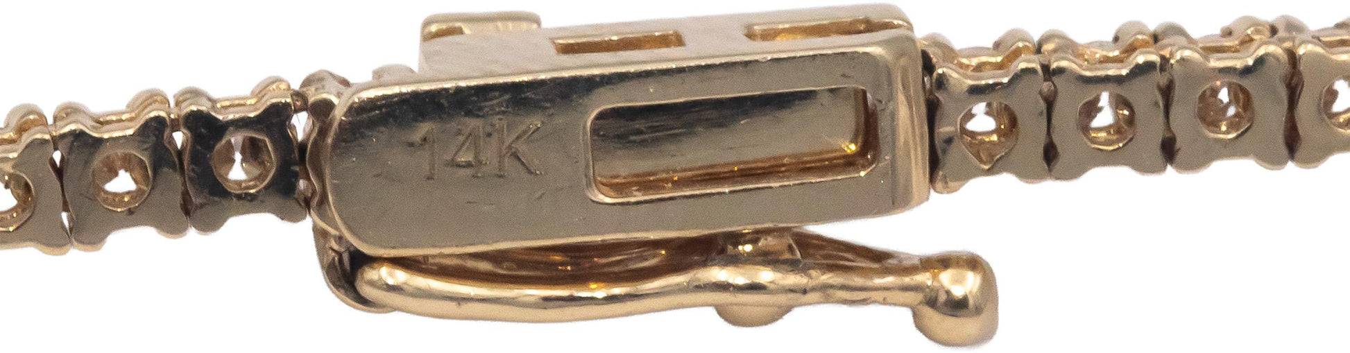 14k Yellow Gold Round Cut Diamond Tennis Necklace Chain 18.5" Long 5.16CT