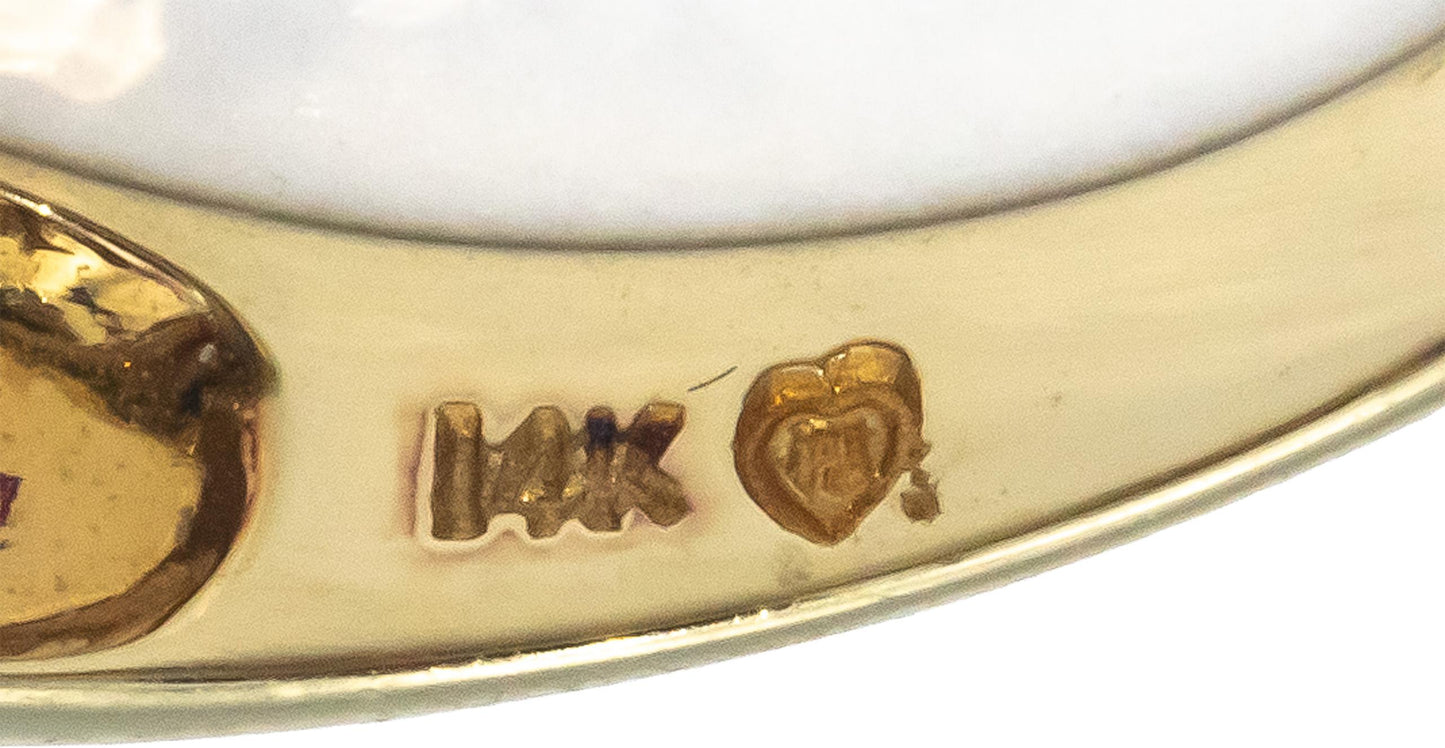 14k Yellow Gold Jewelry 1.50CT Diamond and Sapphire Band Ring Size 8