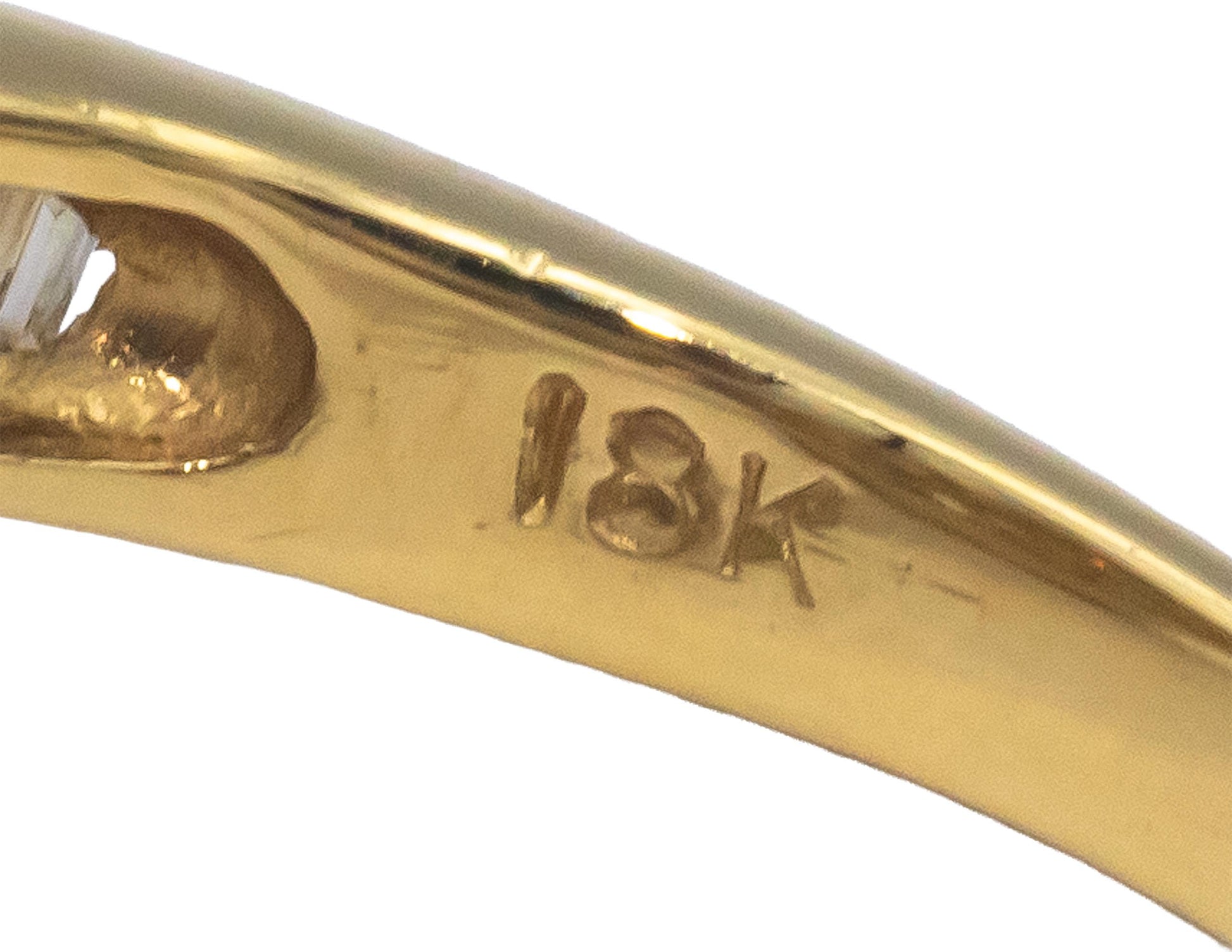 Estate 18k Yellow Gold 1.0CT VS Baguette Cut Diamond Cocktail Ring Size 5.5
