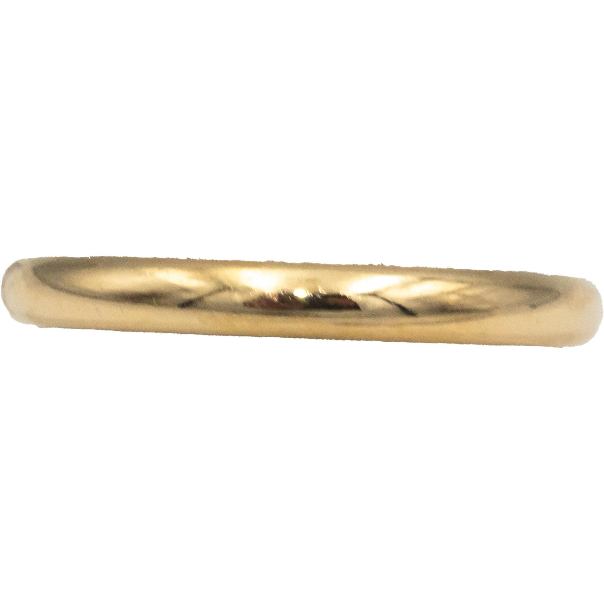 CARTIER 18k Yellow Gold 2.5mm Wide Band Ring Euro Size 56 Size 7.5