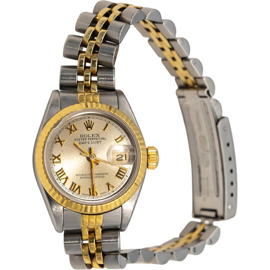 ROLEX 18k Gold & Stainless Steel Lady-Datejust 69173 Automatic Watch
