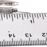 14k White Gold Princess Cut Invisible Set Huggie Hoop Earrings 0.50CT
