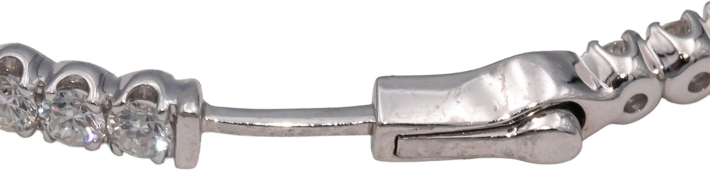 18k White Gold Round Diamond Inside Out Jumbo Hoop Earrings 7.17CTW