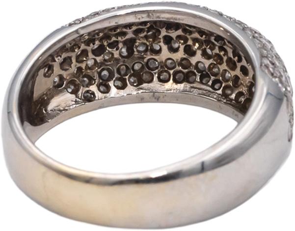 14k White Gold Round Diamond Pave Dome Cluster Ring 1.50CT Size 7