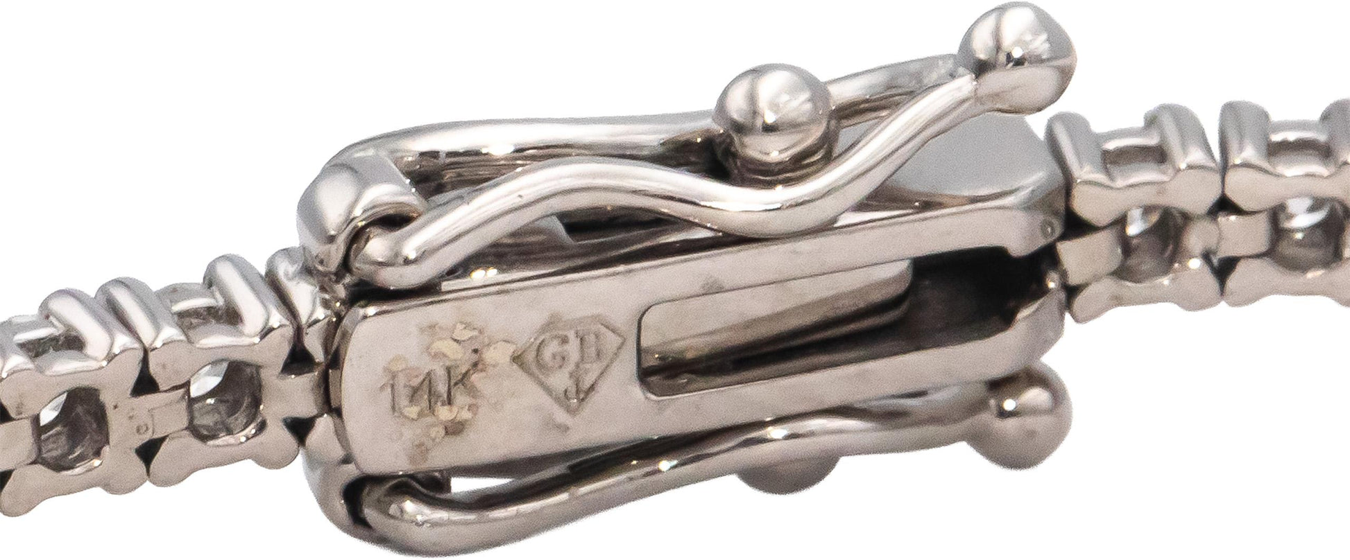 14k White Gold VS Round Diamond Tennis Bracelet 2.10CT