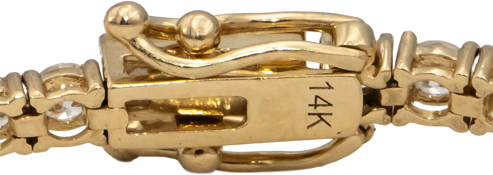14k Yellow Gold VS Round Diamond Tennis Bracelet 4.65CT