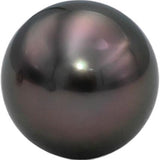 TIFFANY & CO. 18k White Gold Black Pearl Stud Earrings $1375 Retail 9.3mm